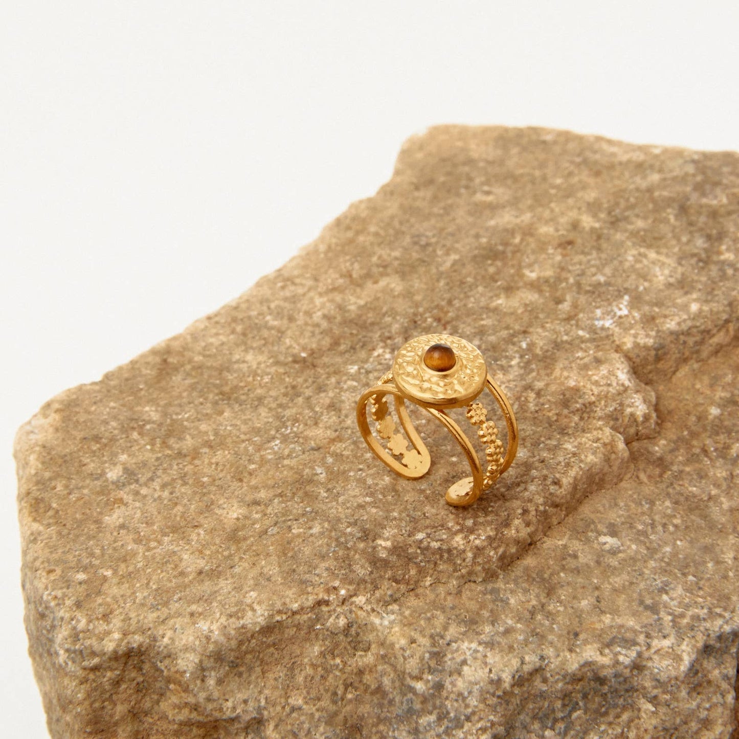 Bague Julia 🌸 Oeil de tigre