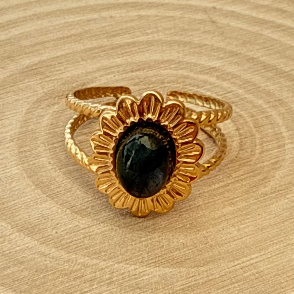 🌸 Bague Lira - Labradorite