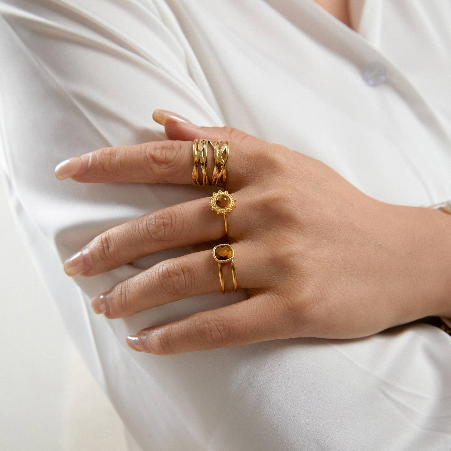 Bague Hazel đ« Oeil de tigre