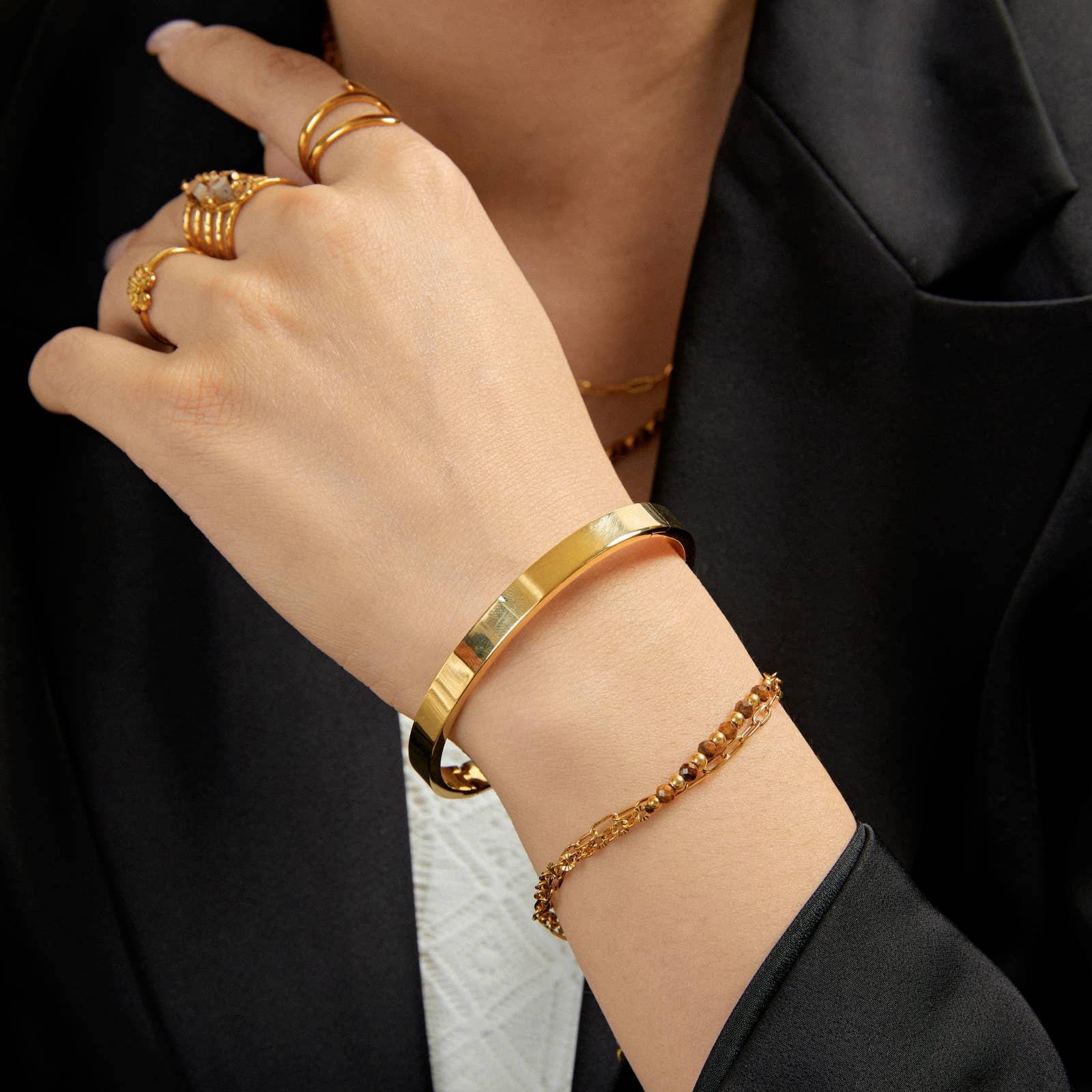 Bracelet multi-rangs July ⭐️ Oeil de tigre