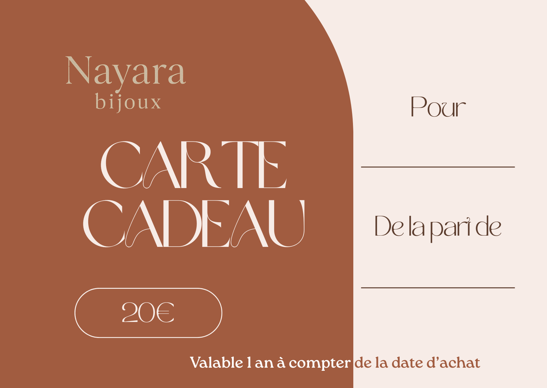 Carte cadeau Nayara Bijoux