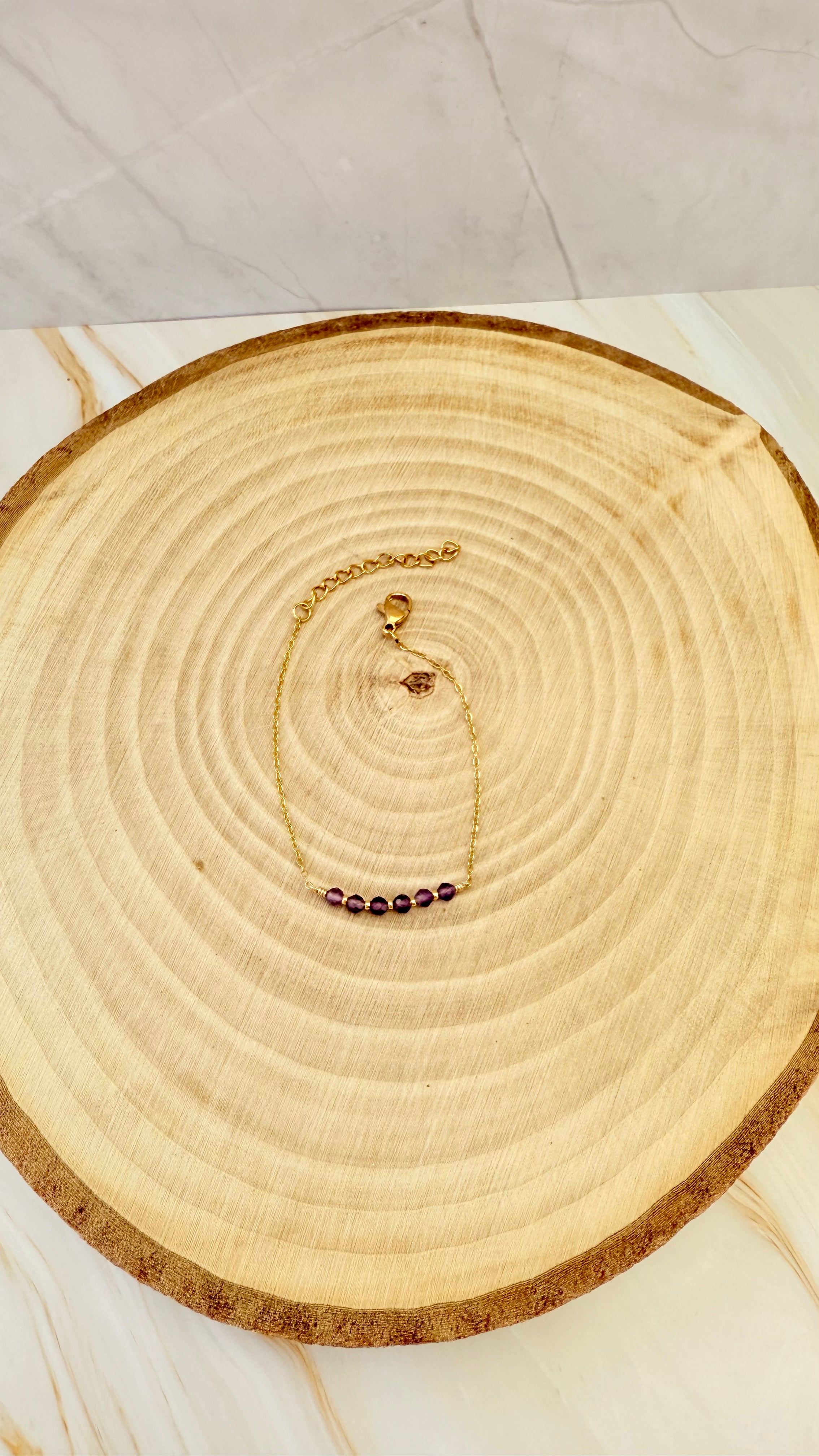 ✨ Bracelet Soléa perles facettées – Discret & raffiné - Amethyste