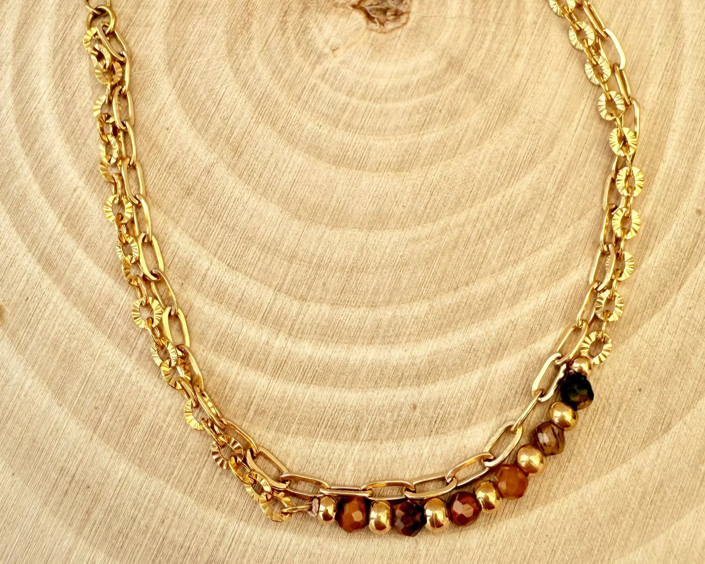 Bracelet multi-rangs July ⭐️ Oeil de tigre