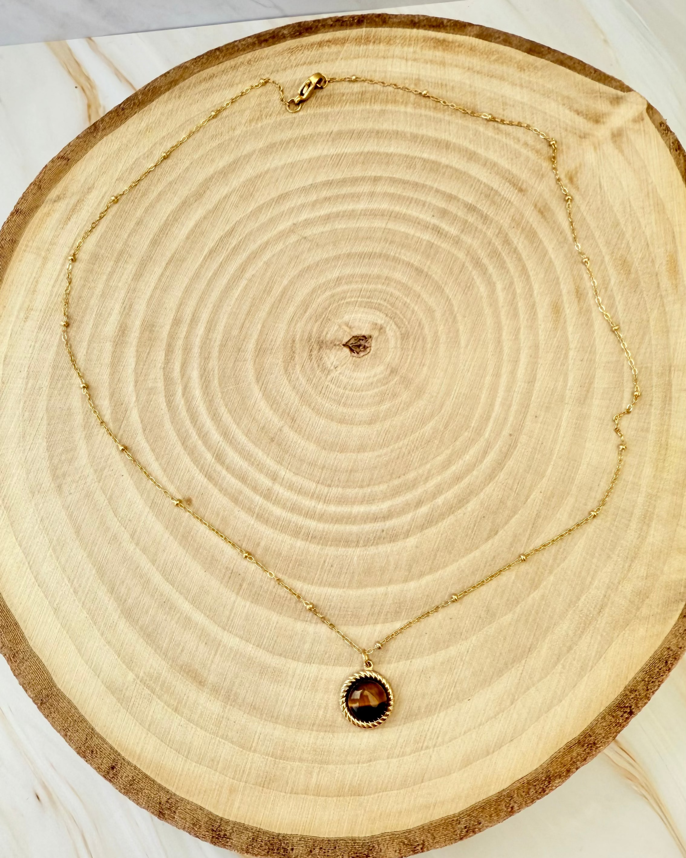 Collier Ona  💫 Oeil de tigre