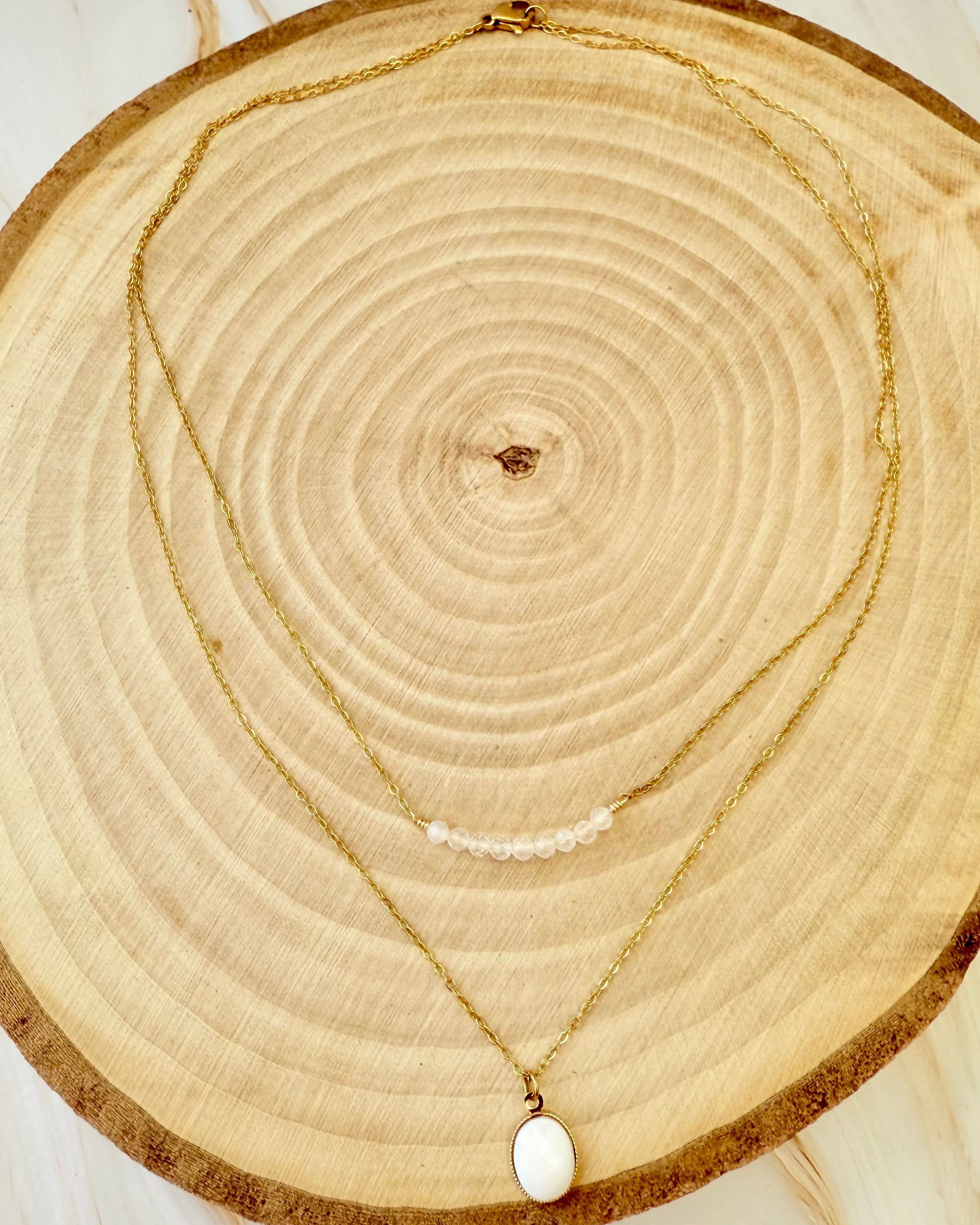 ✨ Collier Moona - Pierre de lune