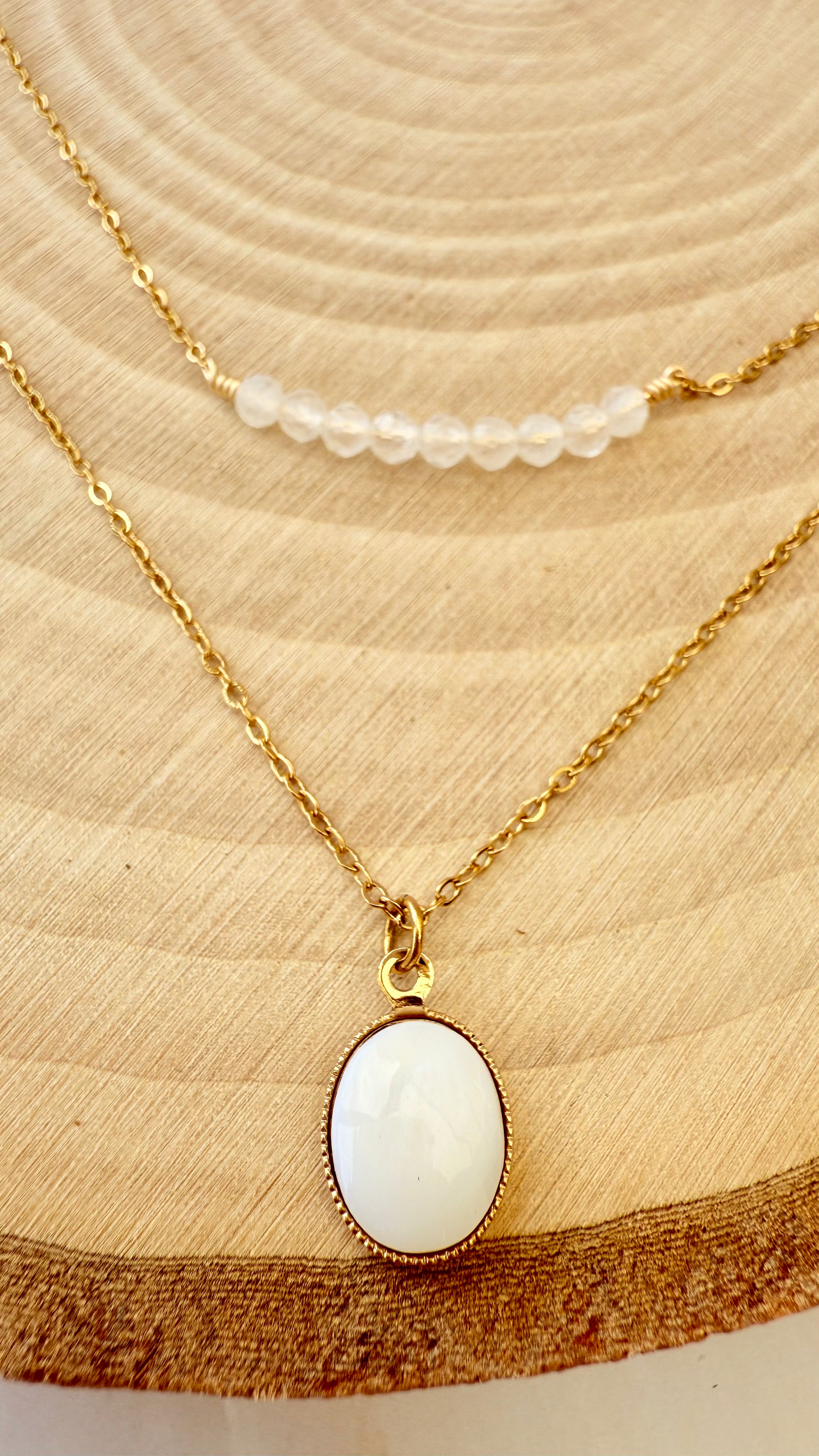 ✨ Collier Moona - Pierre de lune