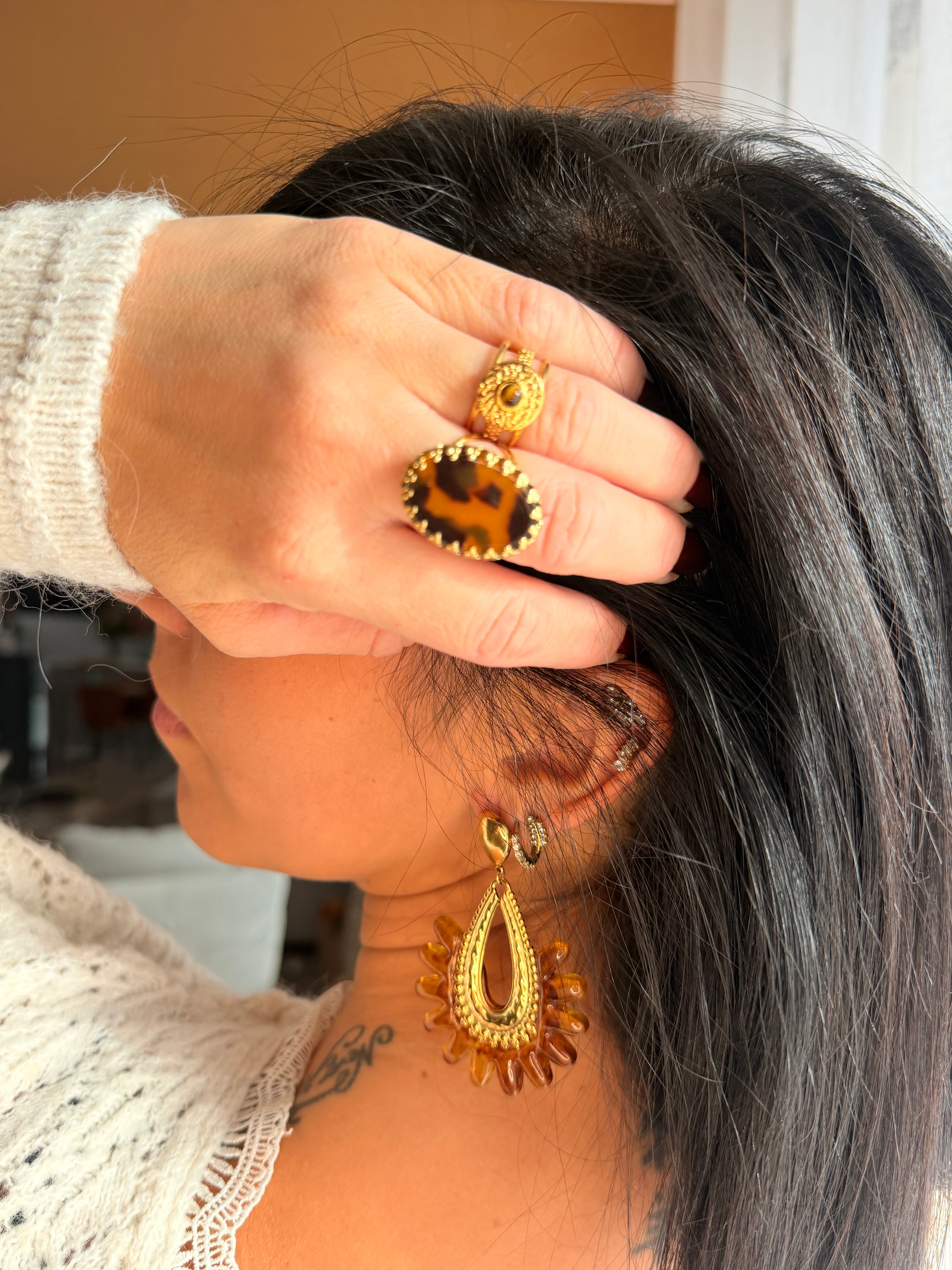 Bague Lia – motif léopard