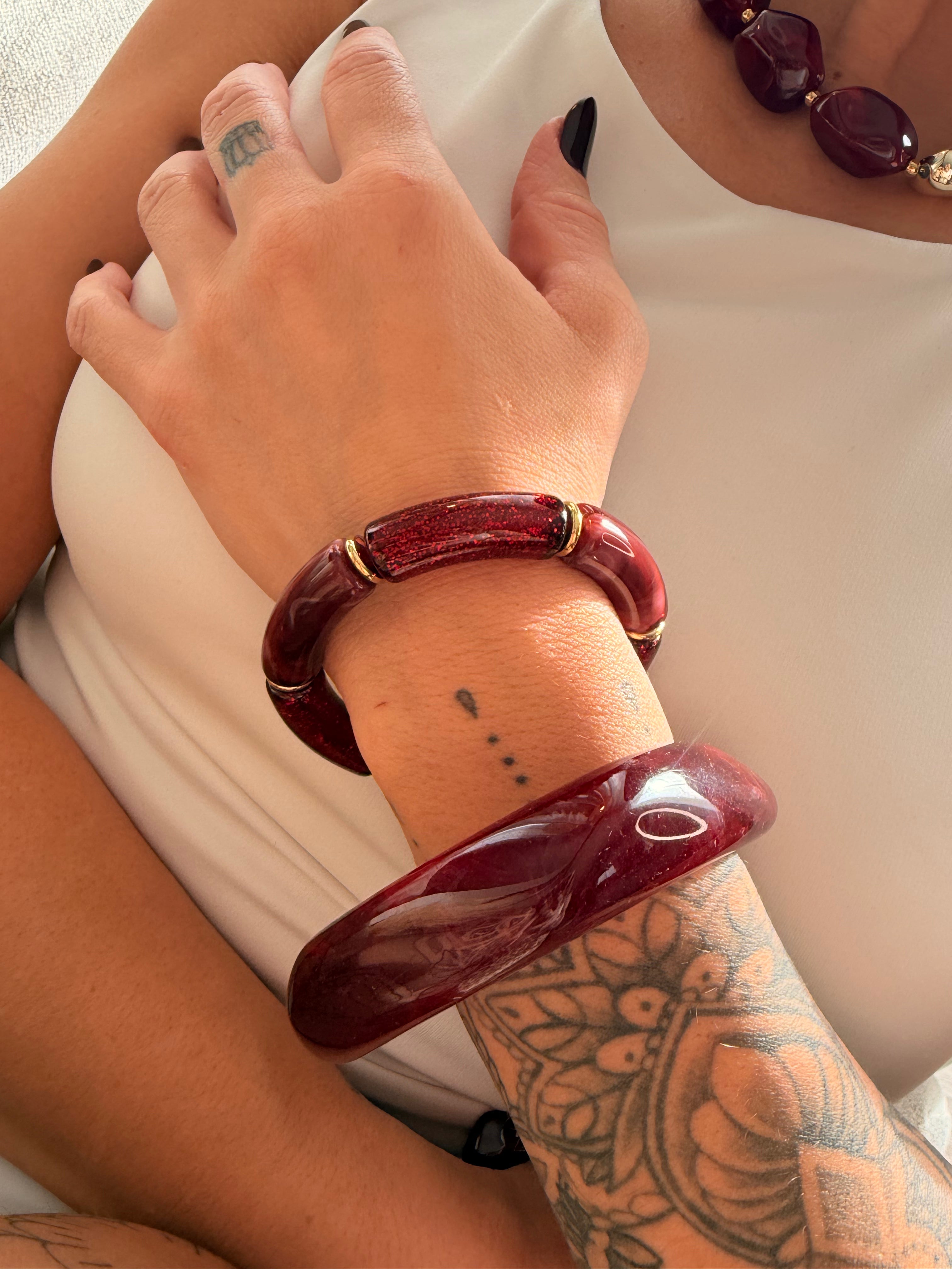 Bracelet élastique Sienna ❤️💚🤎