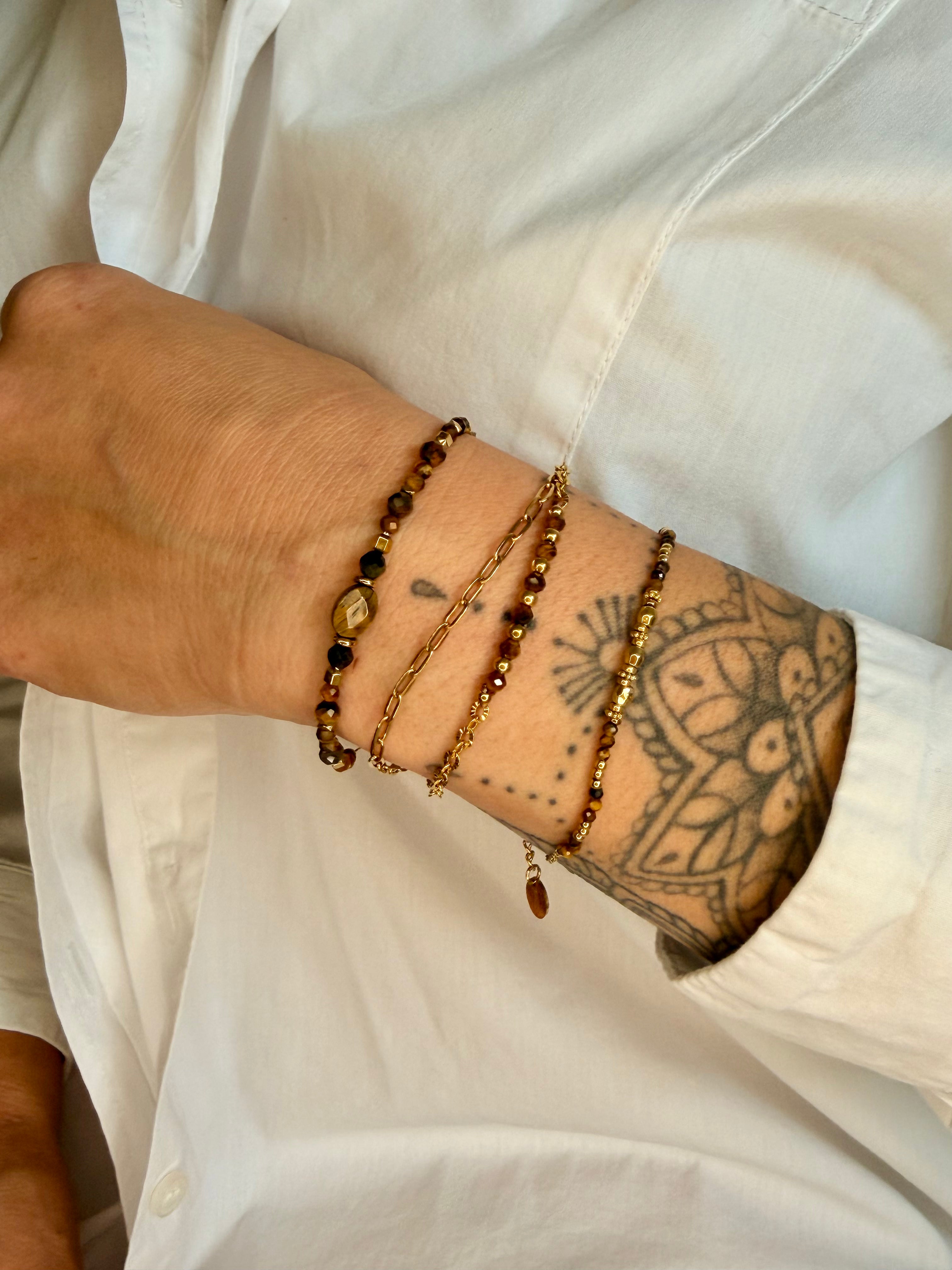 Bracelet Gaïa 💚🤎🩶