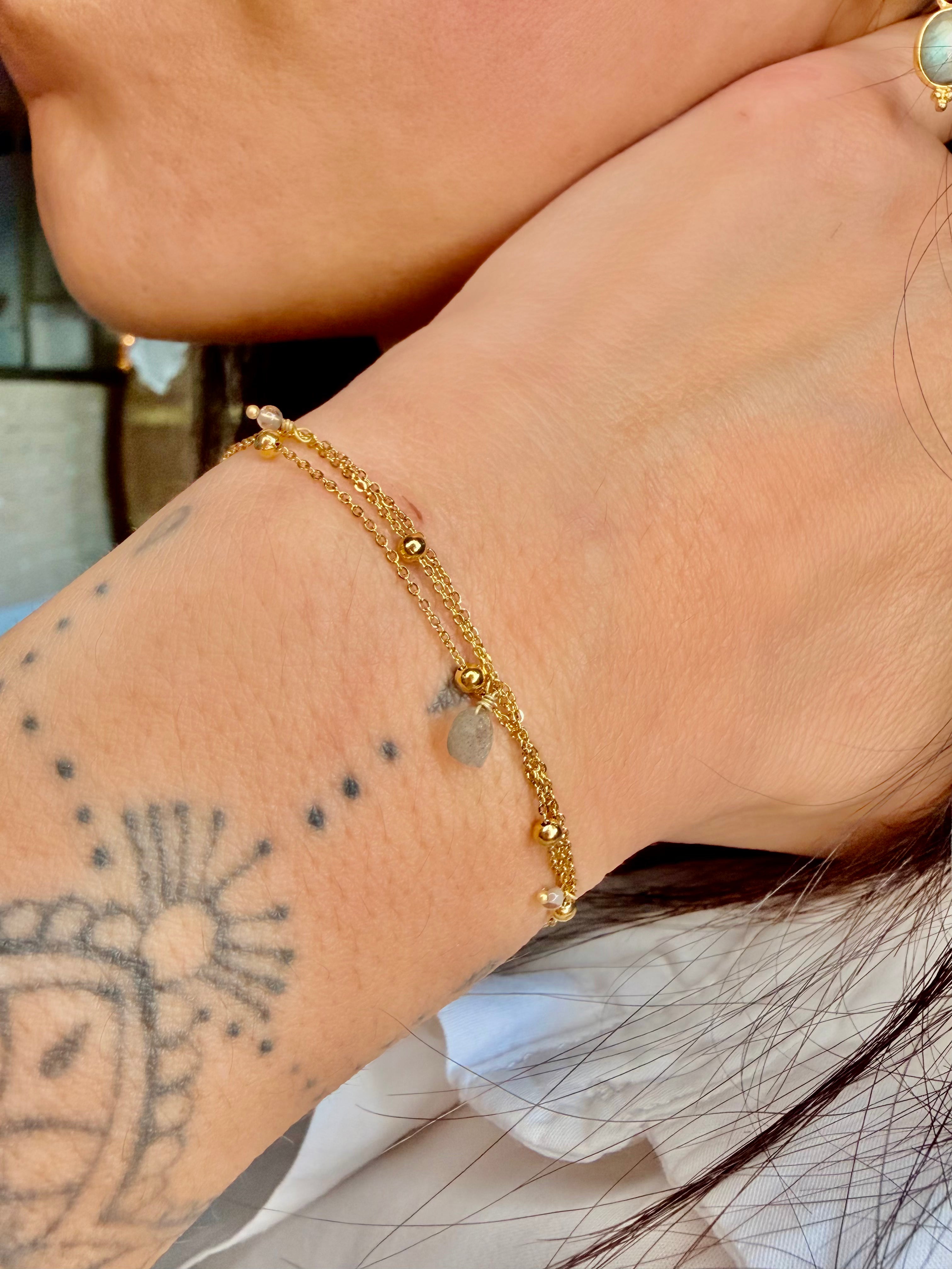 🔷 Bracelet Elya – Labradorite