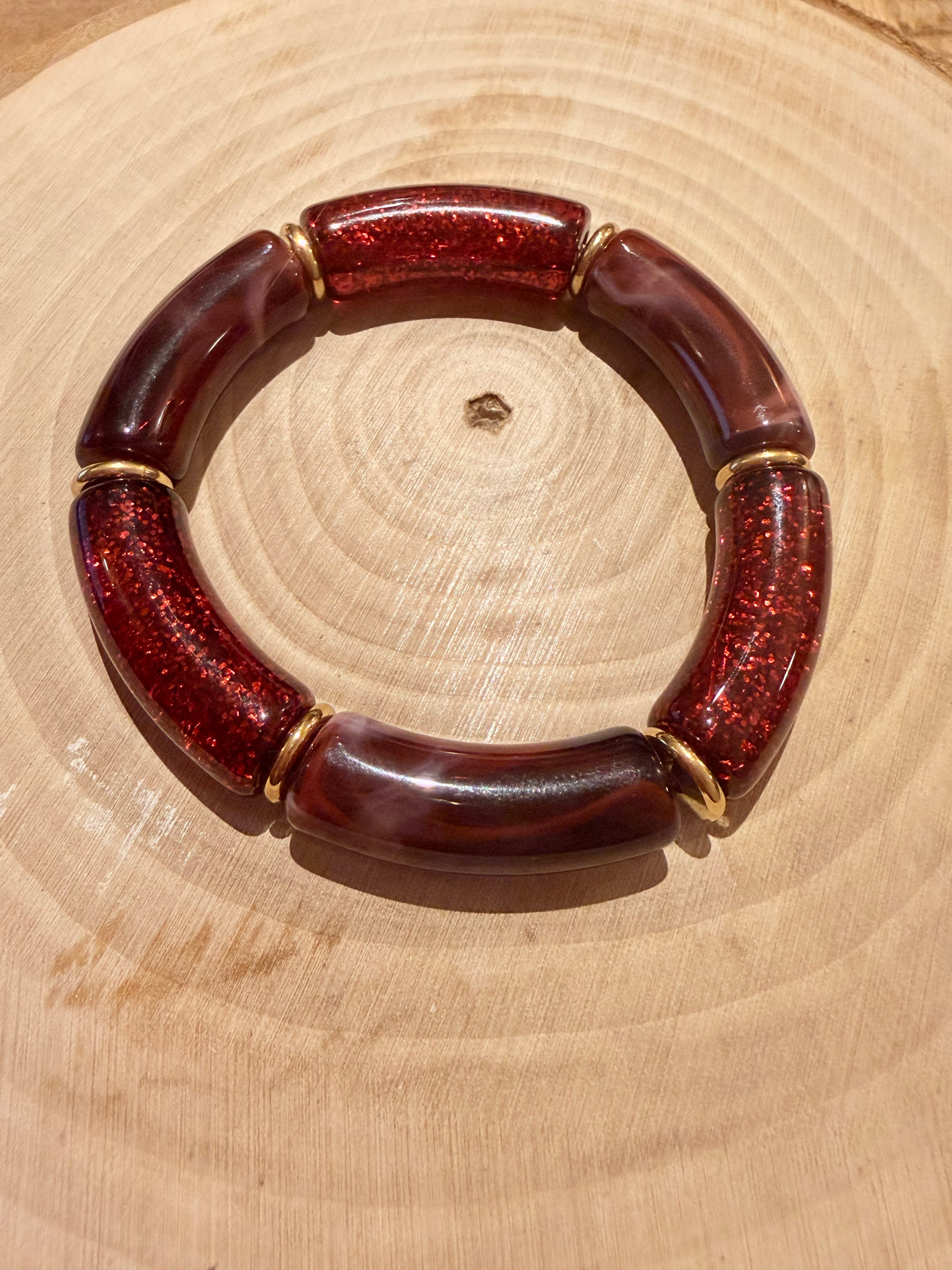 Bracelet élastique Sienna ❤️💚🤎