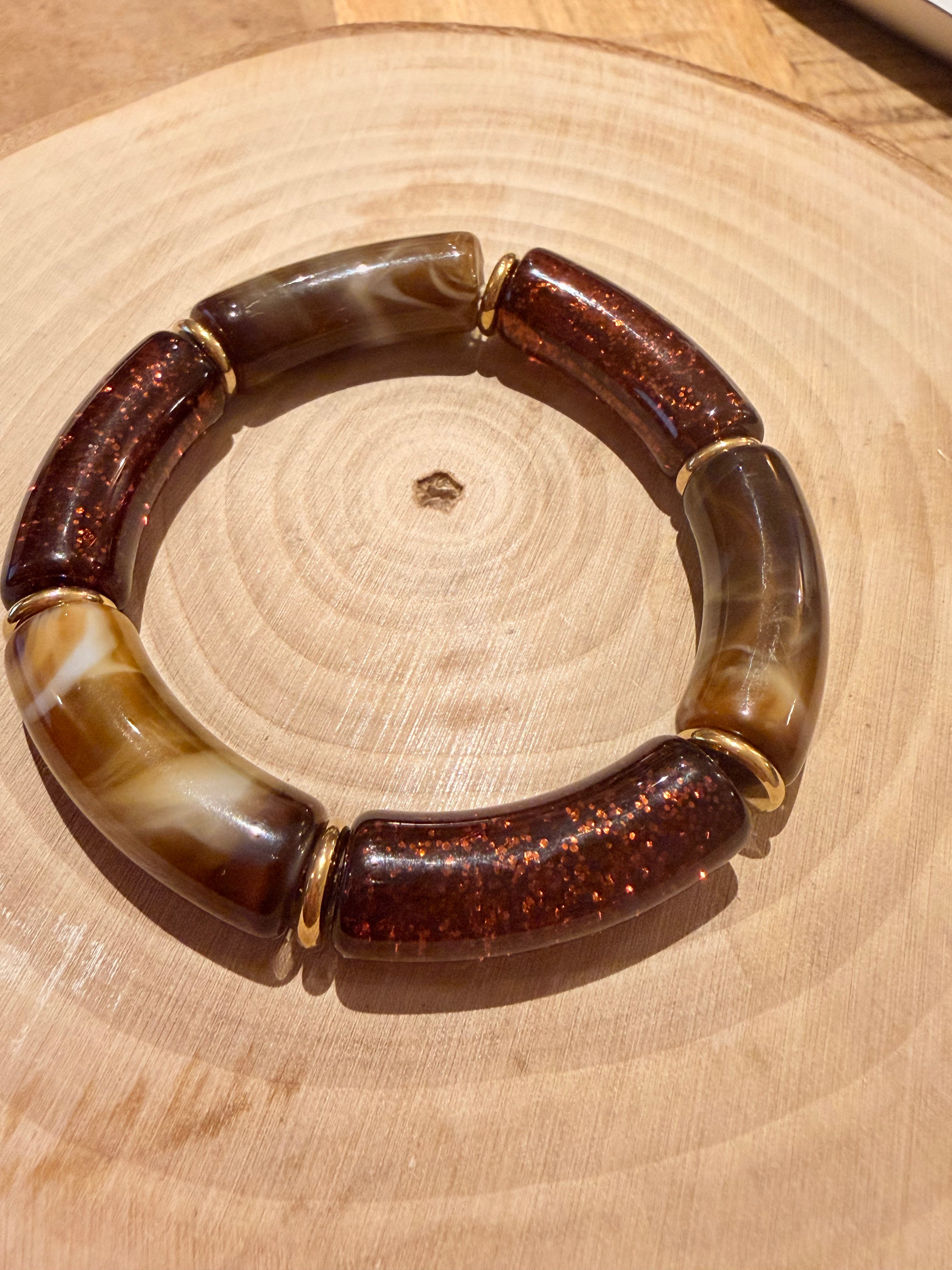 Bracelet élastique Sienna ❤️💚🤎