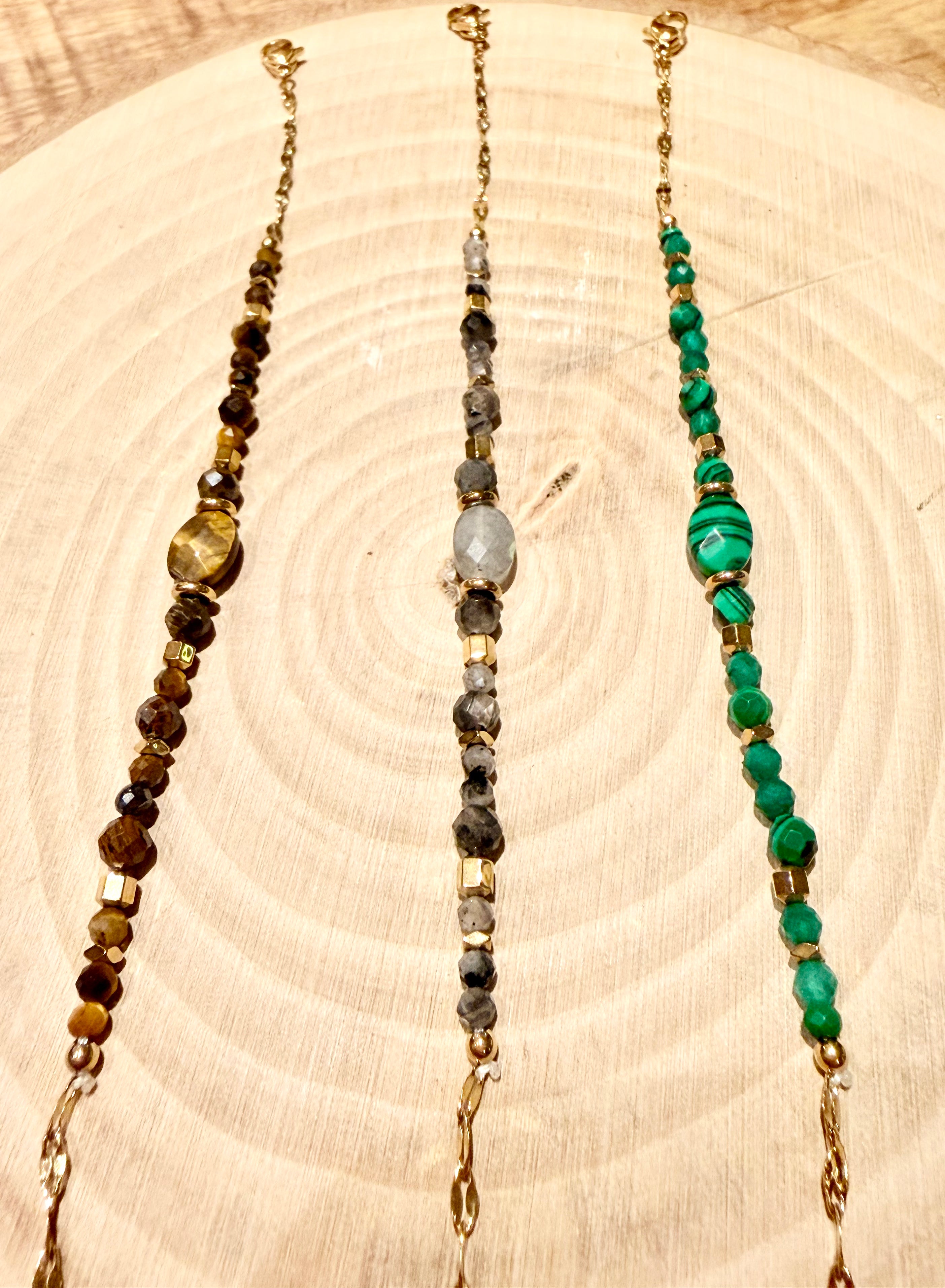 Bracelet Gaïa 💚🤎🩶