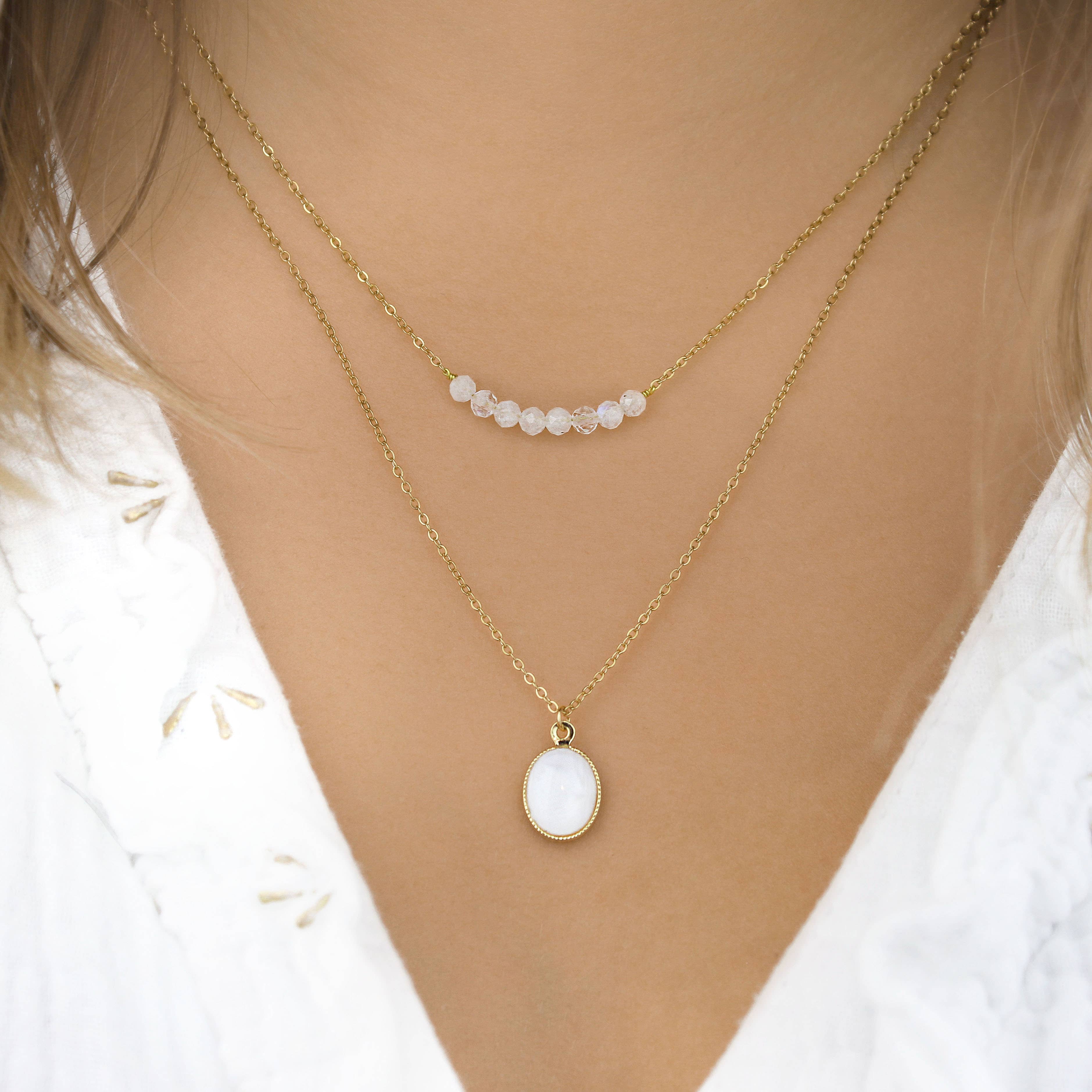 ✨ Collier Moona - Pierre de lune