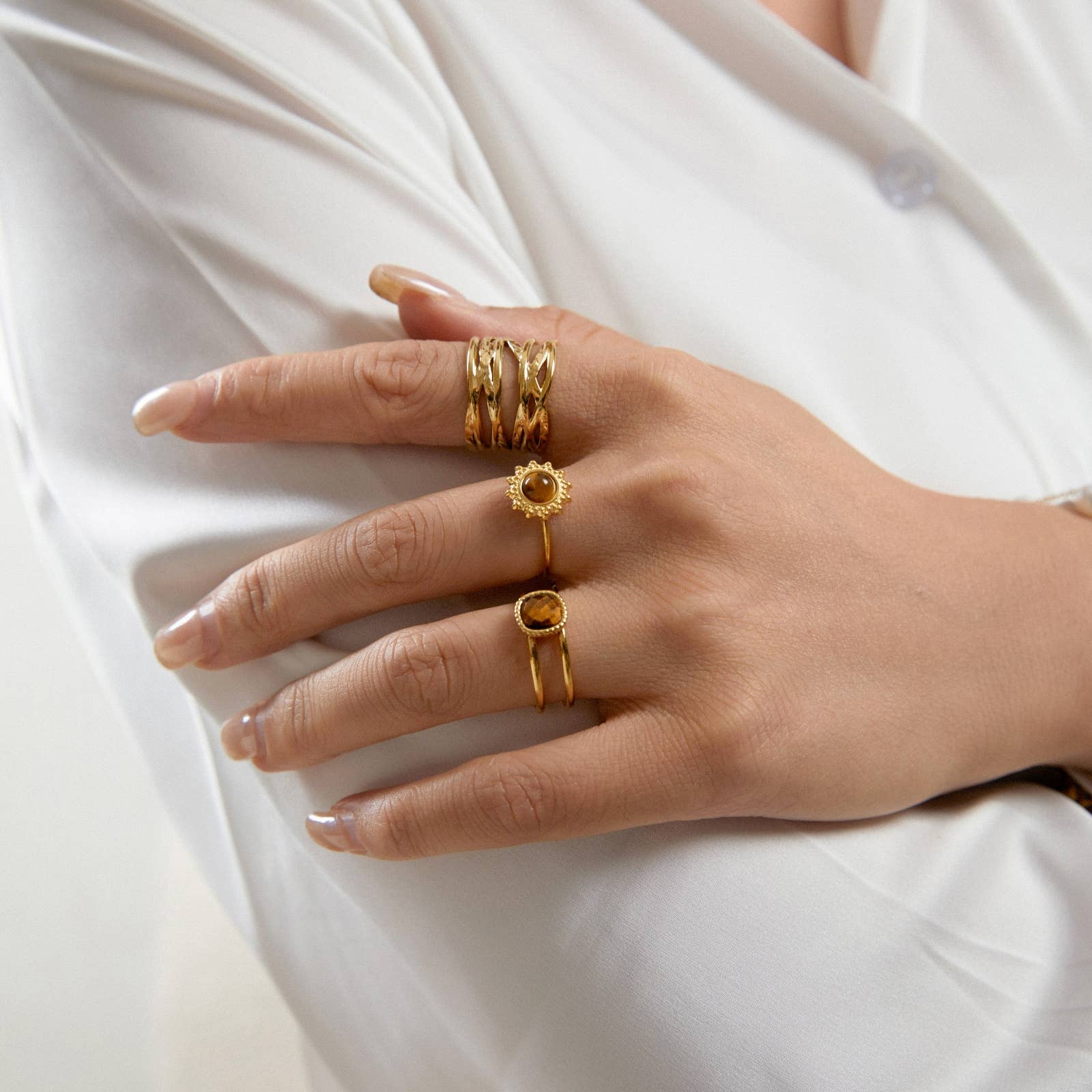 Bague Hazel 💫 Oeil de tigre