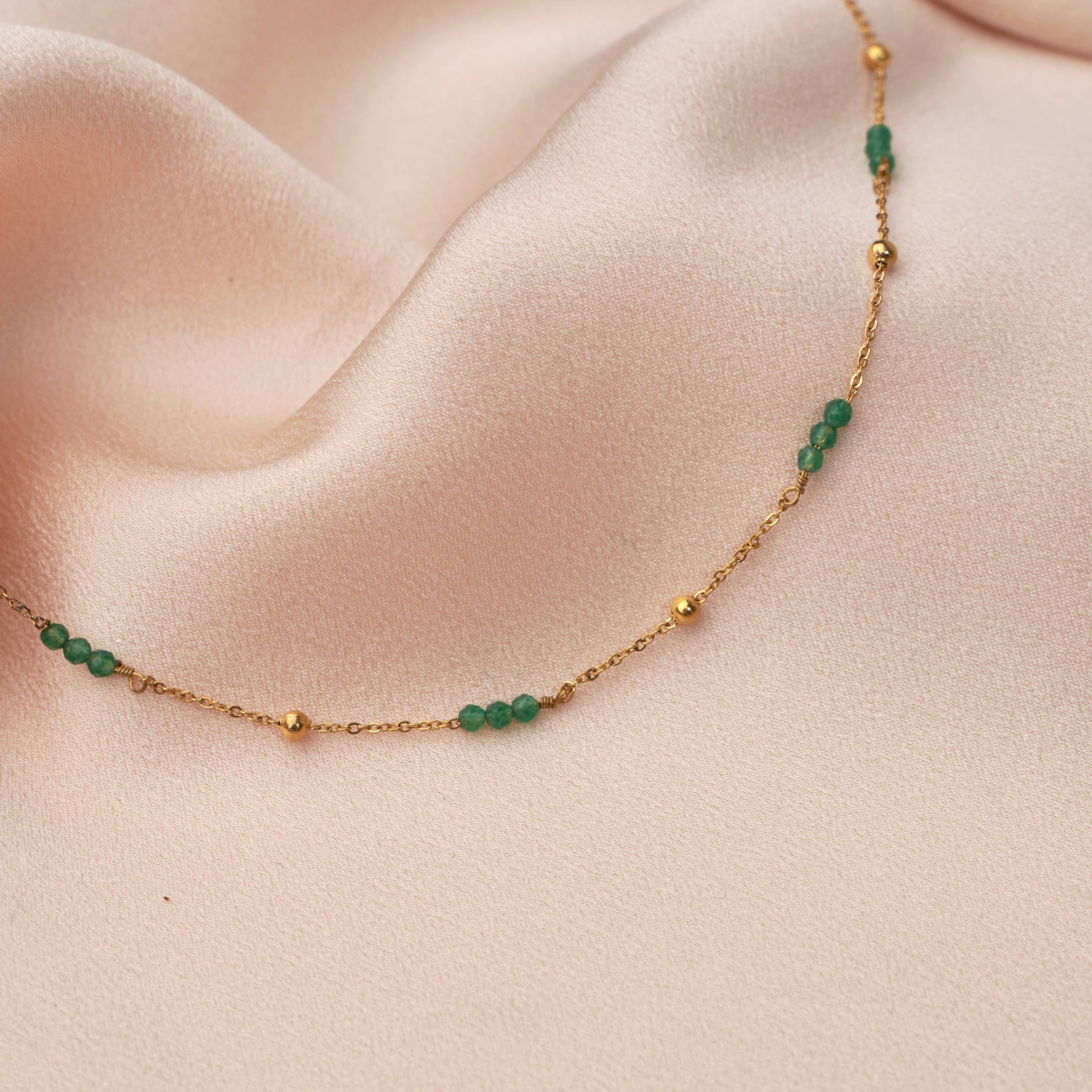 💚  Collier Terra - Agate verte